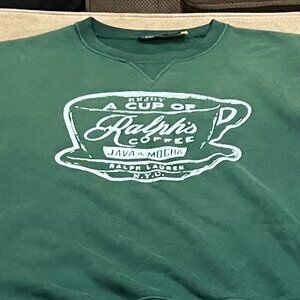 New Ralph Lauren  cotton green women L  sweater Poshmark (tried on can't fit)